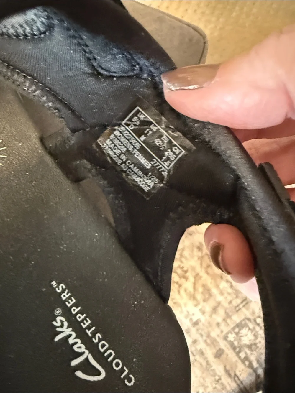 Clarks Kids Black Hook-and-Loop Sunburst Insole Sandals